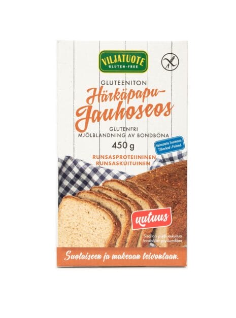 Gluteeniton Härkäpapujauhoseos 450g pakkaus