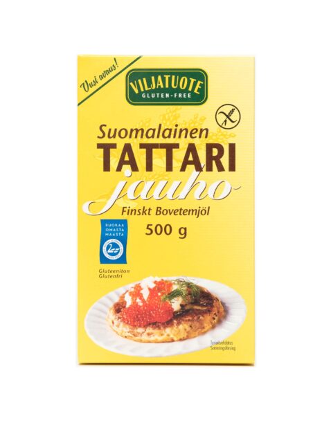 Gluteeniton suomalainen tattarijauho 500g pakkaus