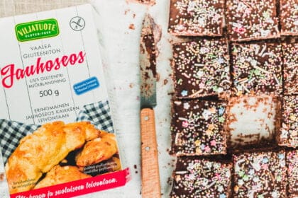 gluteenittomat ja vegaaniset mokkapalat