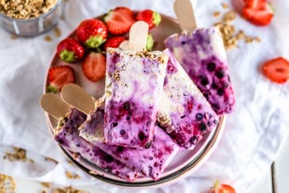 Gluteenittomat mustikkamysli jugurttijäätelöt