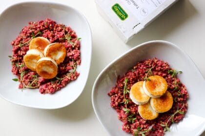 Gluteeniton punajuuri-tattaririsotto