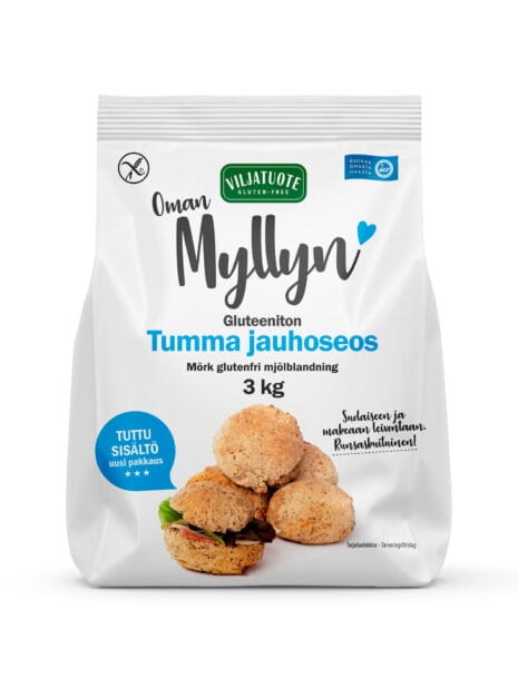 Tumma gluteeniton jauhoseos 3 kg pakkaus