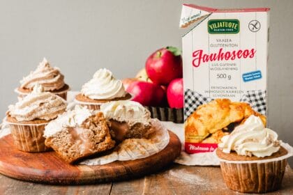 Gluteenittomat ja vegaaniset omenakuppikakut