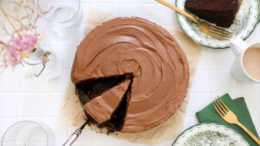 Glutenfri chokladmoussetårta