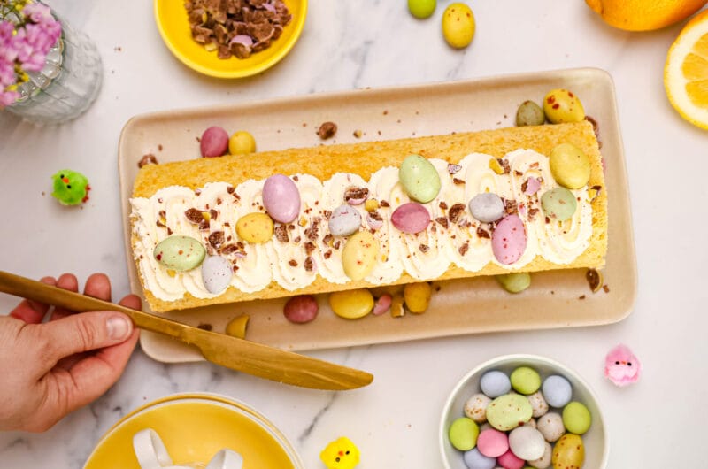 Gluten-free Easter roll cake