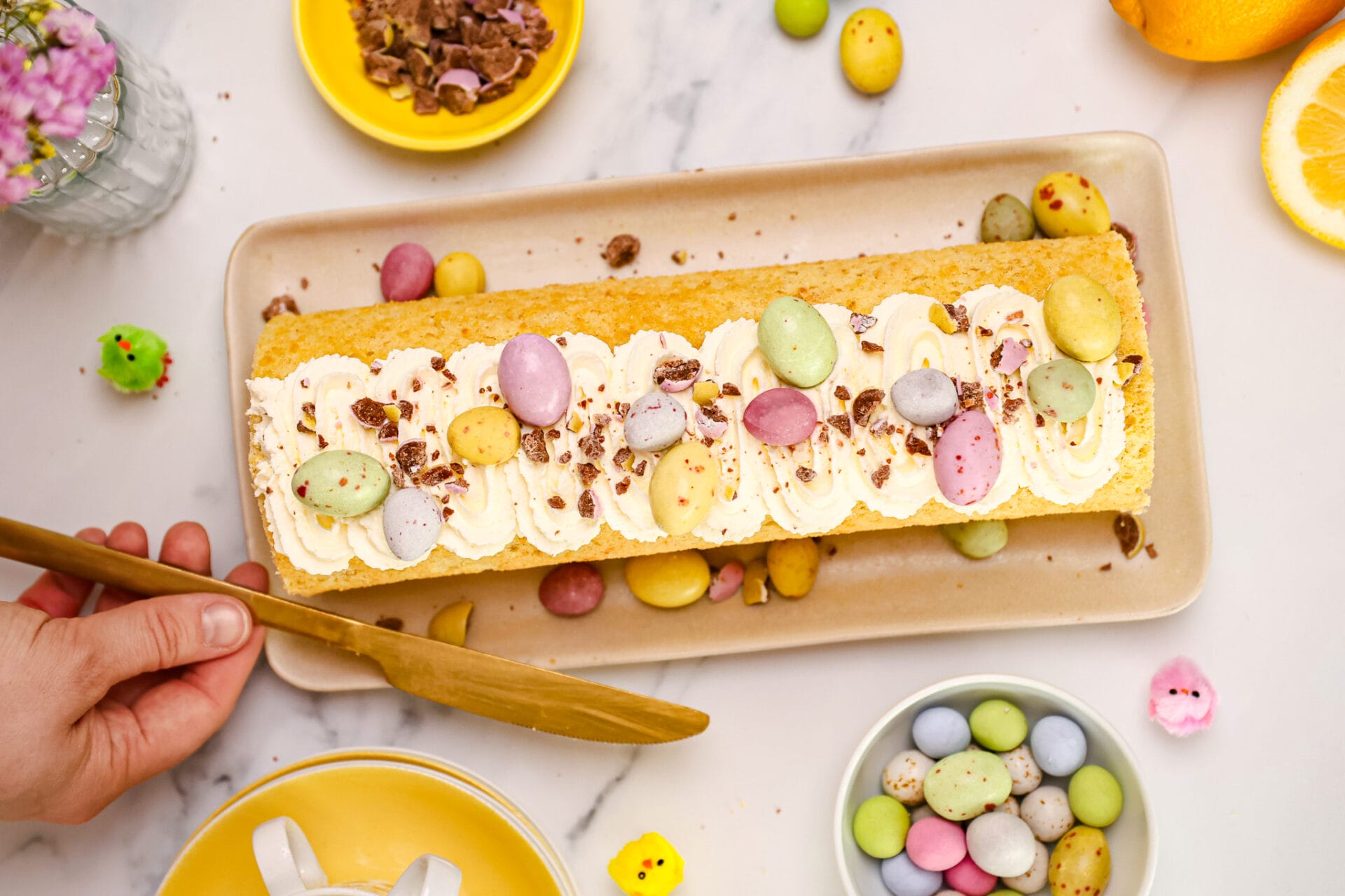 Glutenfri påskrulltårta