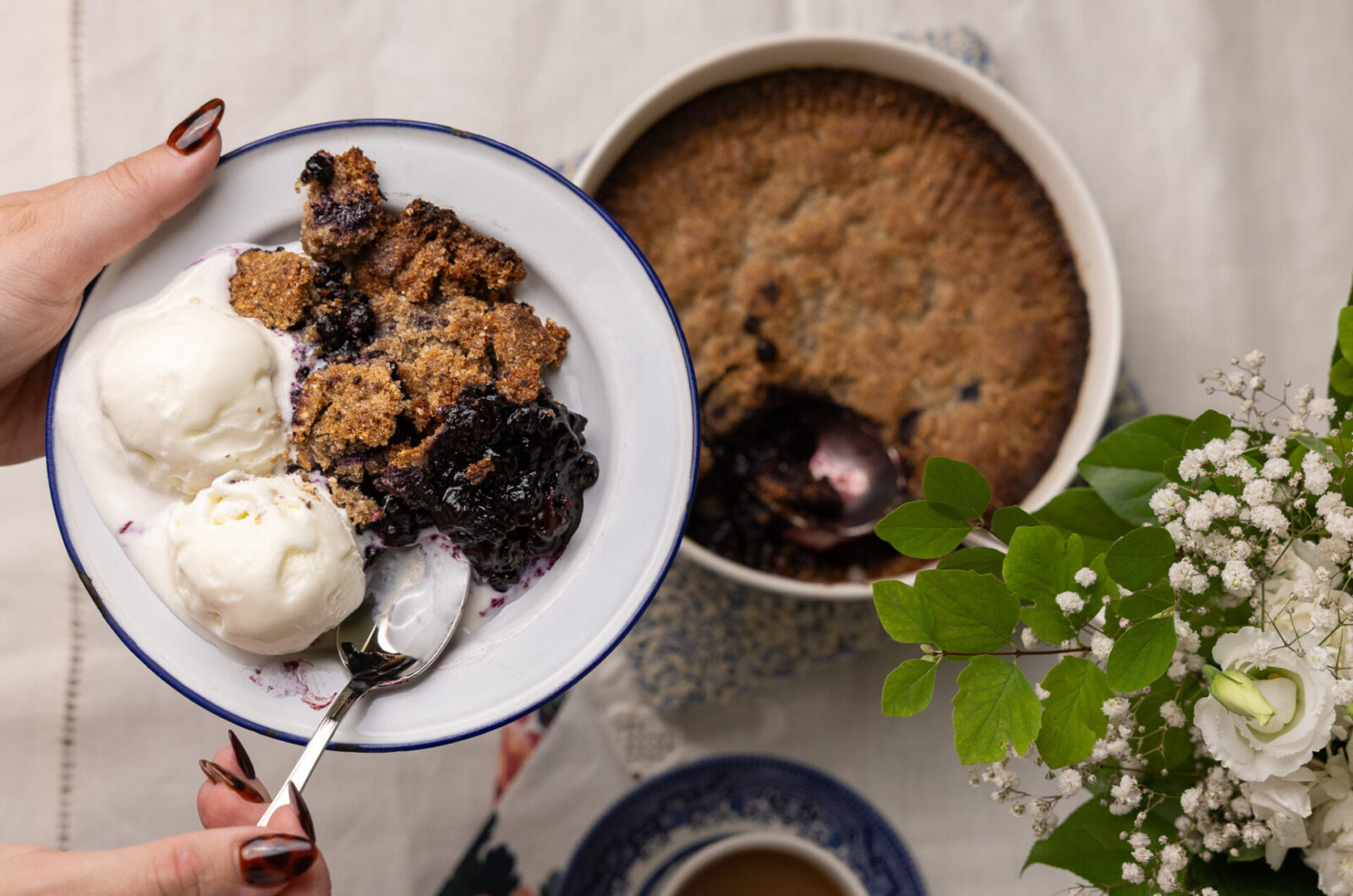 Glutenfri blåbärstårta